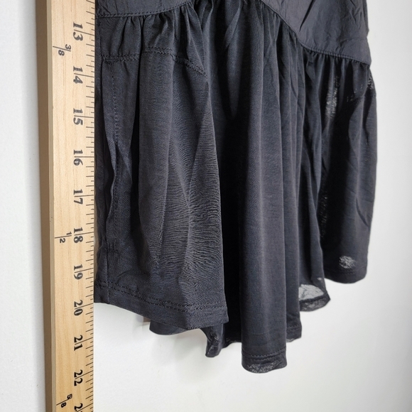 FREE PEOPLE Catch Me Drift Strappy Top Black Bungee Cord Toggle Women's XS Flowy - Picture 11 of 11